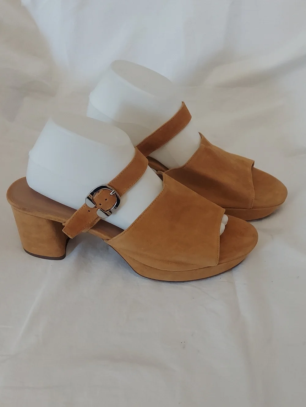 Aerosoles Cosmic Sandal Tan Genuine Suede Womens Size 11 Heel 3